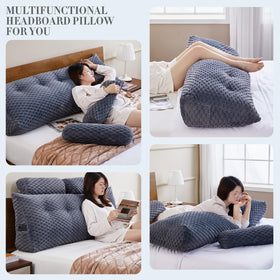 EUHAMS ergonomic wedge design supports the upper body for reading or browsing.