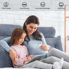 EUHAMS wedge pillow adapts to bed, daybed, or floor for versatile lounging.