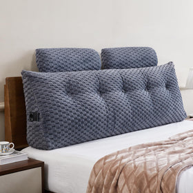 EUHAMS triangular wedge headboard pillow provides ergonomic back and neck support.