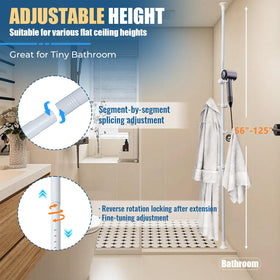 EUIJOIP freestanding towel rack for bathrooms enhances space efficiency.