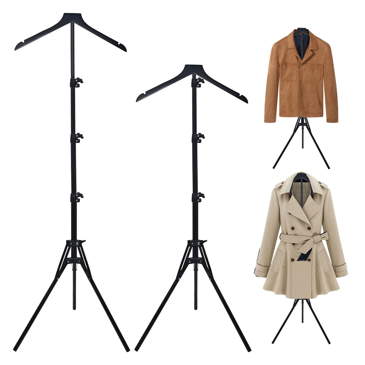 Eunika 2-pack adjustable shirt display stand 32-63 inch height in use for retail