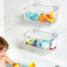 Eunion bath toy storage 2-pack front view for easy organization
