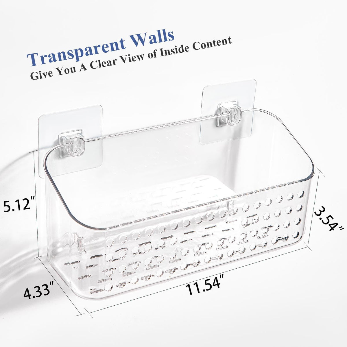 Eunion bath toy storage adhesive installation detail shows strong wall hold