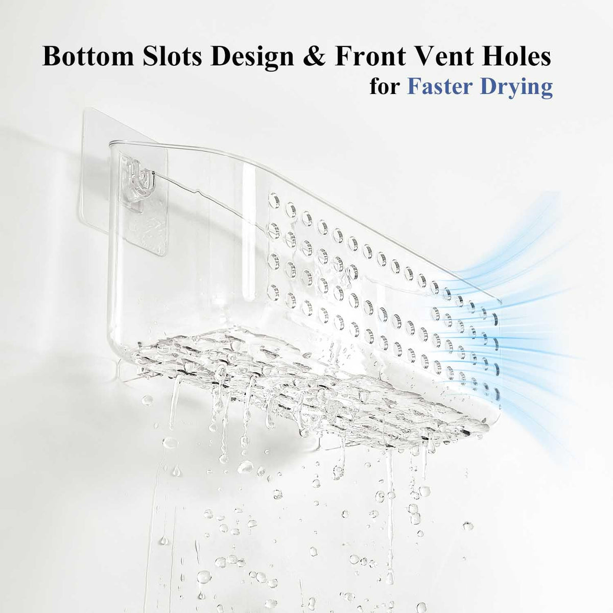 Eunion bath toy storage bottom drainage demonstrates fast drying