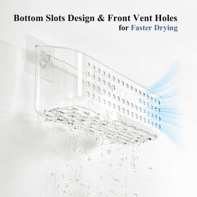 Eunion bath toy storage bottom drainage demonstrates fast drying