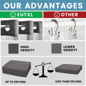 EUTXL snap-in liner enables easy setup and privacy