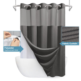Weighted hem keeps the curtain flat and tidy