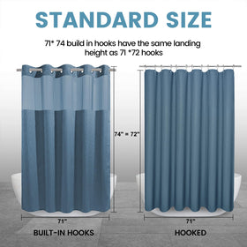 EUTXL machine-wash friendly curtain for easy bathroom maintenance.