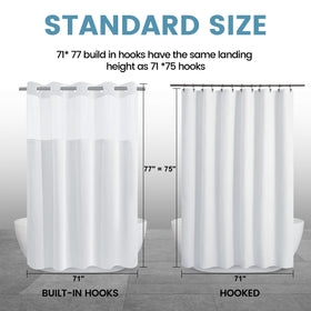 EUTXL machine-washable shower curtain for quick, hassle-free care.