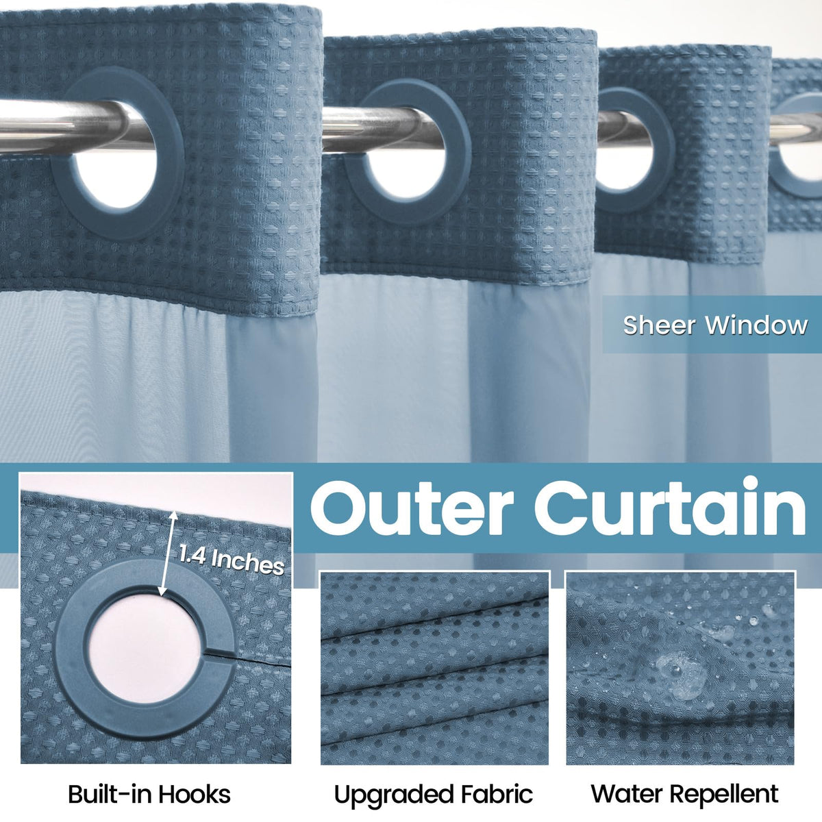EUTXL mesh upper panel privacy window demonstrates light and air flow.