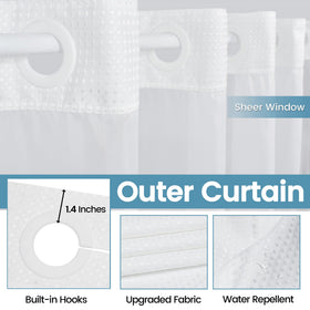 EUTXL see-through mesh panel allows light in while preserving privacy.