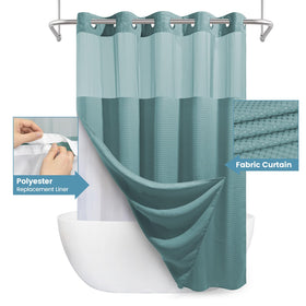 See-through mesh window on EUTXL curtain allows light while preserving privacy.