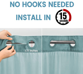 Snap-in liner 54x70 included with EUTXL curtain for easy installation.