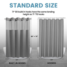 EUTXL weighted hem keeps curtain flat and minimizes movement
