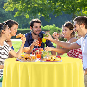 EUVBOKW light green round tablecloth, versatile for events