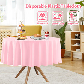EUVBOKW watermelon pink round tablecloth, adds festive mood