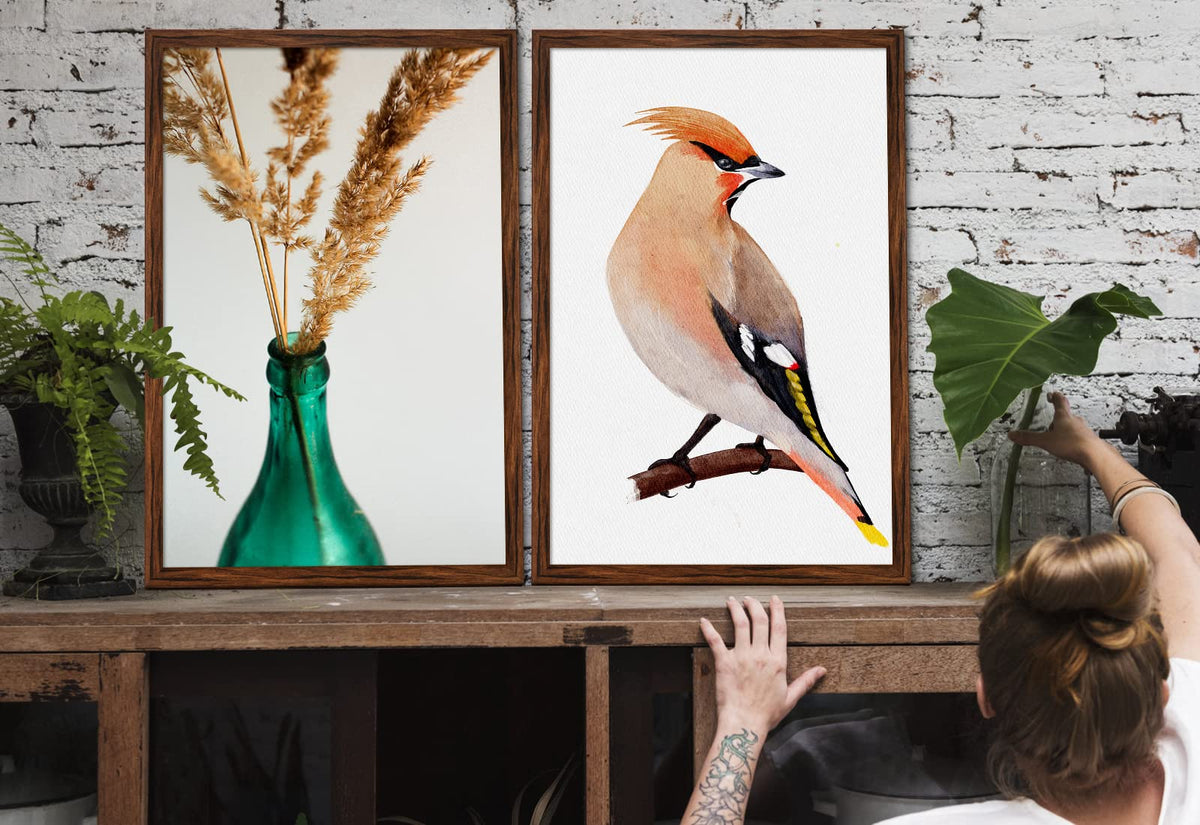 euwazram Rustic Walnut 16x24 frame arrives fully assembled for instant display