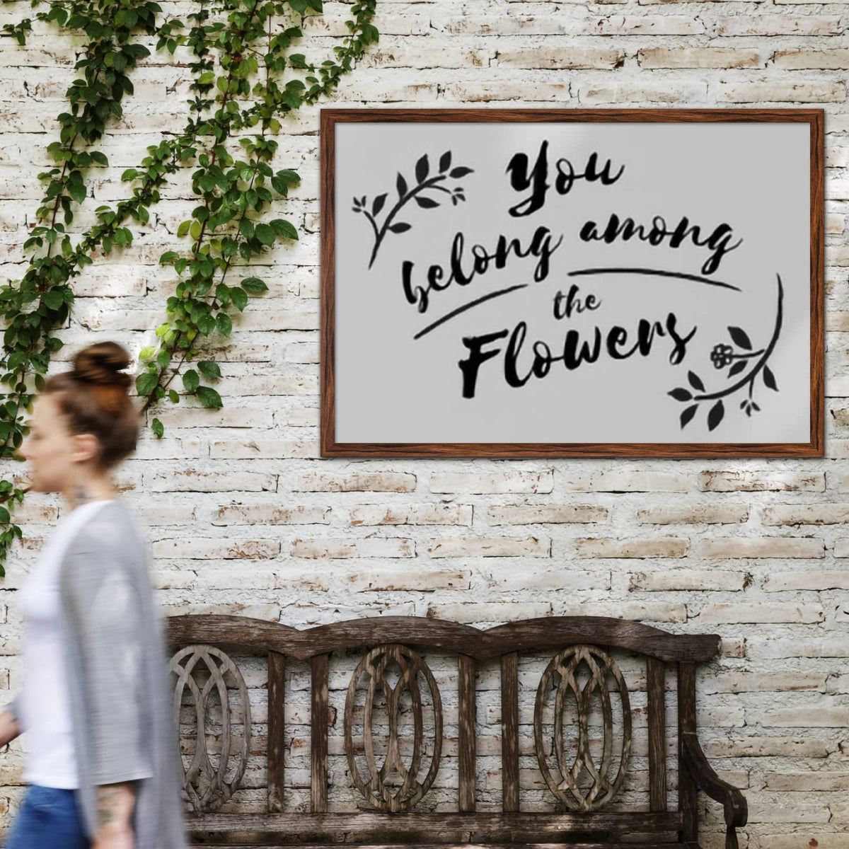 Euwazram Rustic Walnut 24x36 frame with acrylic glass protects memories while remaining lightweight