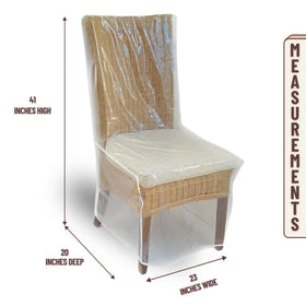 Evelots chair cover measures 23x20x41 inches.