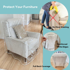 Wipe-clean surface of Evelots recliner cover demonstrates easy maintenance
