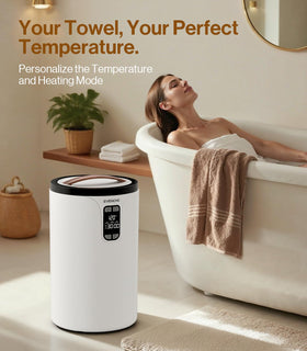 Evenchic towel warmer inside view shows the NTC heating module for even heat.