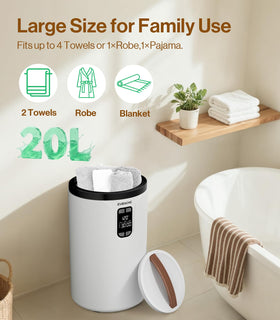 Evenchic towel warmer safety features with a child lock for family use.