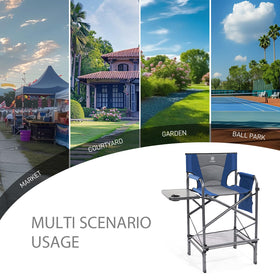 EVER ADVANCED chair in blue and grey for indoor or outdoor use.