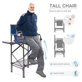 EVER ADVANCED chair folded compact for portable event transport.