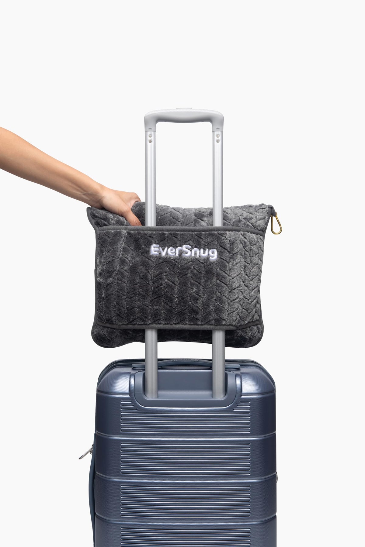 EverSnug compact packable blanket folded for travel storage