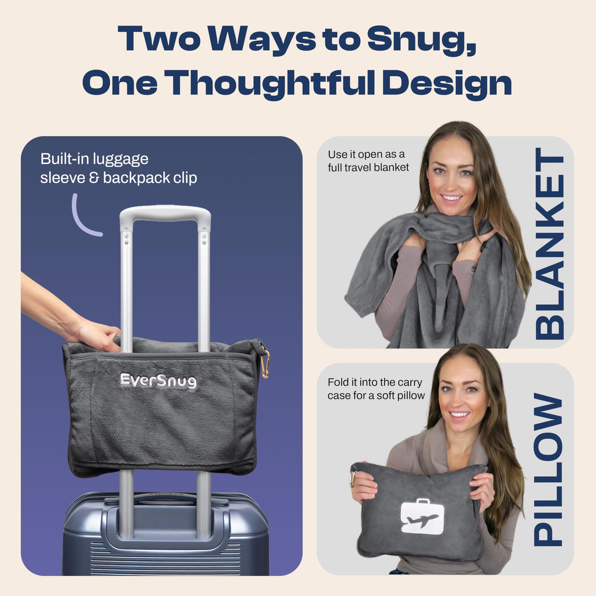 EverSnug blanket being used as a pillow for relaxing comfort.
