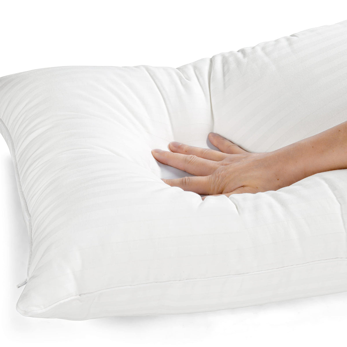 EverSnug two pillows on bed offer matching comfort or customizable firmness.