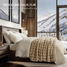 EverGrace bubble faux fur blanket in plush 650 gsm for warm evenings.