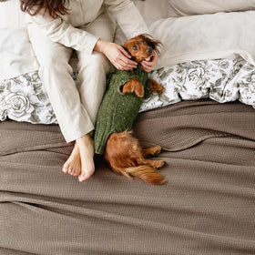 EverGrace lightweight coverlet layered for all-season comfort and quick easy styling.