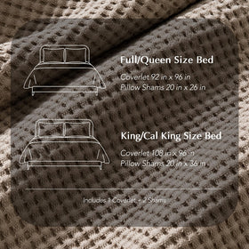 EverGrace oversized king coverlet on bed creates a cozy, modern bedroom look.
