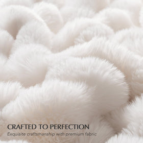 EverGrace plush throw on bed creates cozy focal point and inviting atmosphere