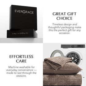 EverGrace velvet quilt mocha-brown-tone adds warm, inviting color to various decors