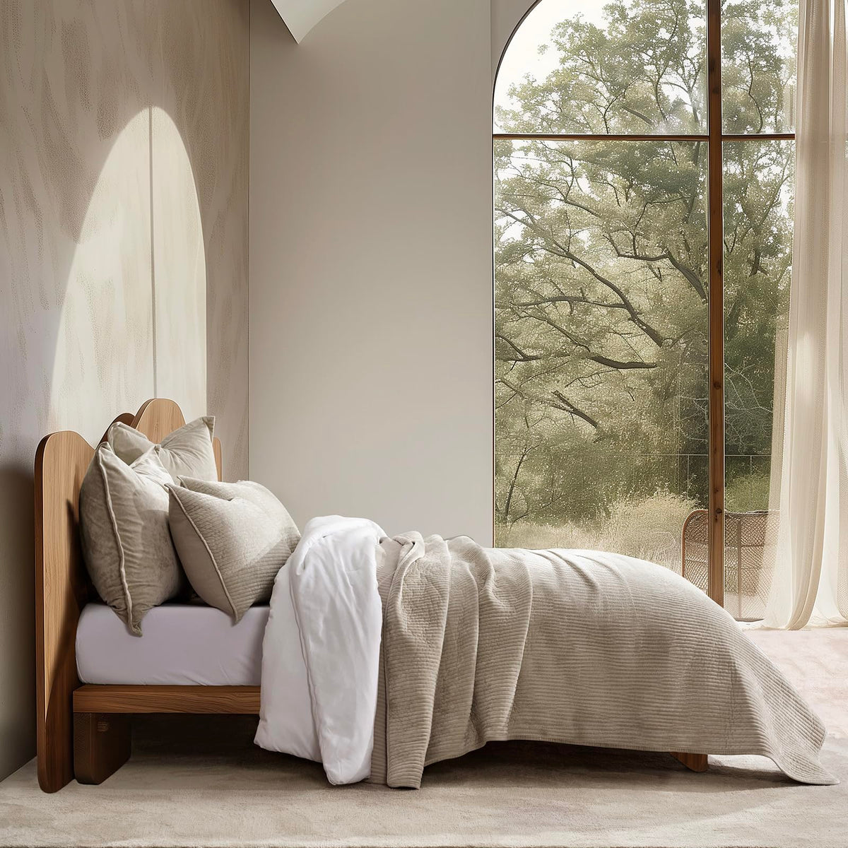 EverGrace velvet quilt queen stitching-detail adds durable finish