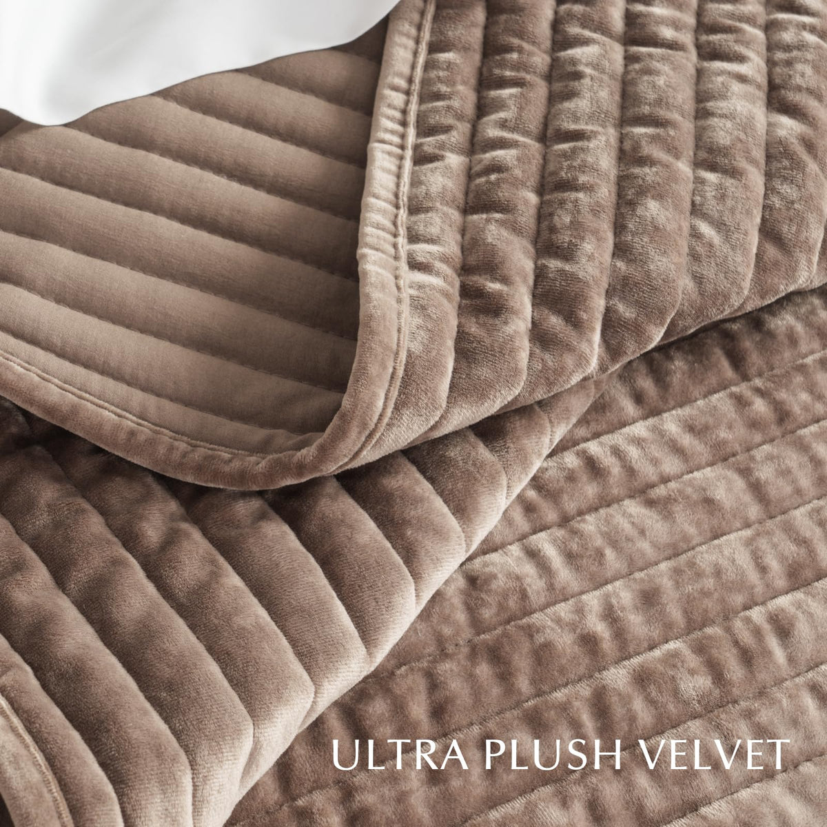 EverGrace velvet quilt set California King easy care, machine washable