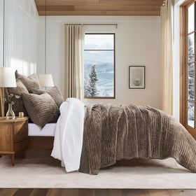 EverGrace velvet quilt set California King striped channel design adds depth and elegance