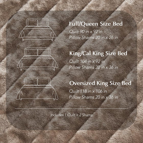 EverGrace velvet quilt set California King includes two shams for complete look