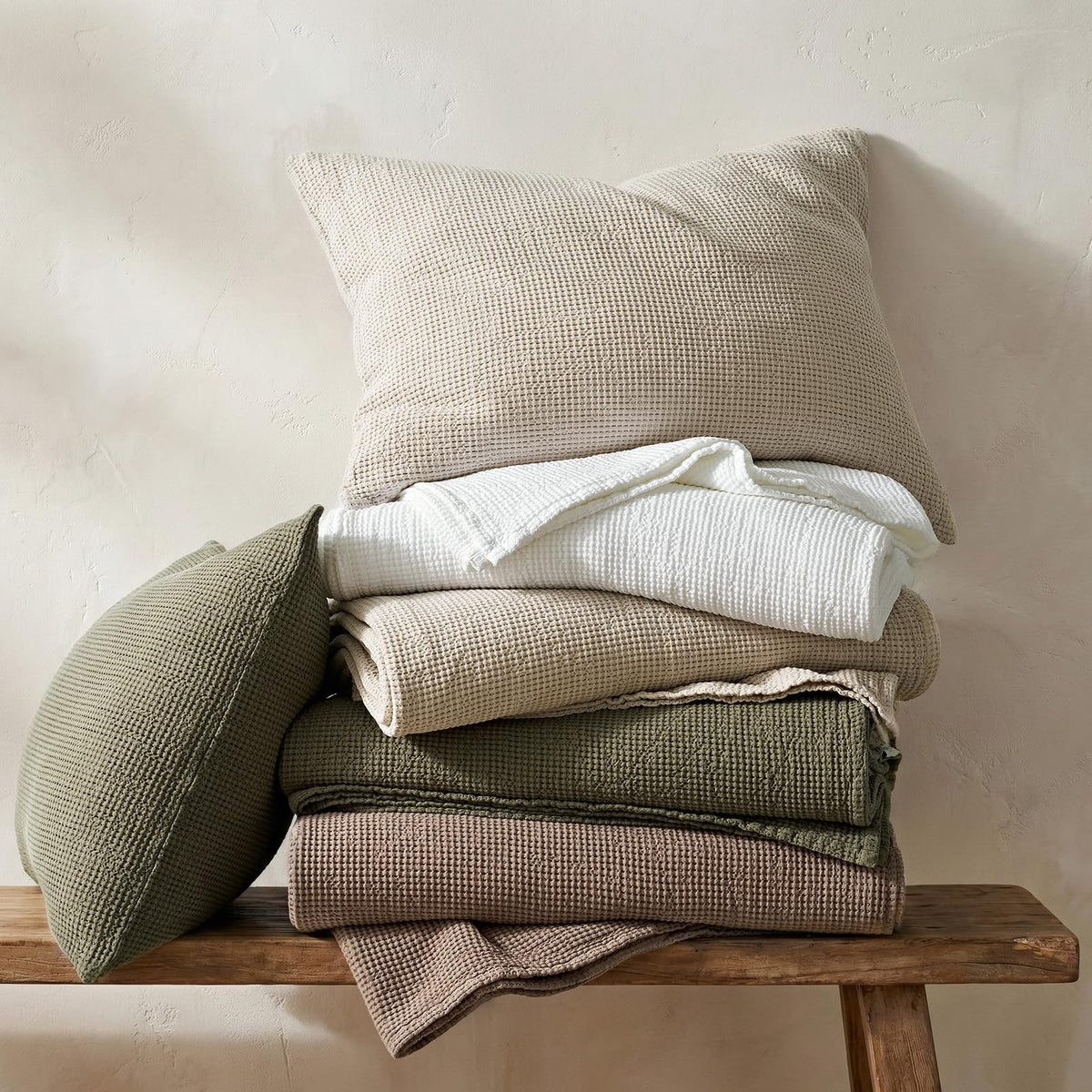 EverGrace waffle weave stitch detail illustrates durable construction and lasting texture.