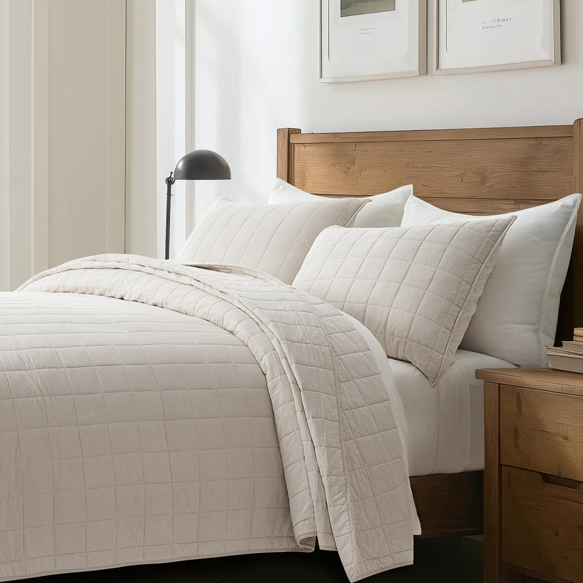 EverGraceHome Birch quilt edge stitching reinforces durability and longevity.