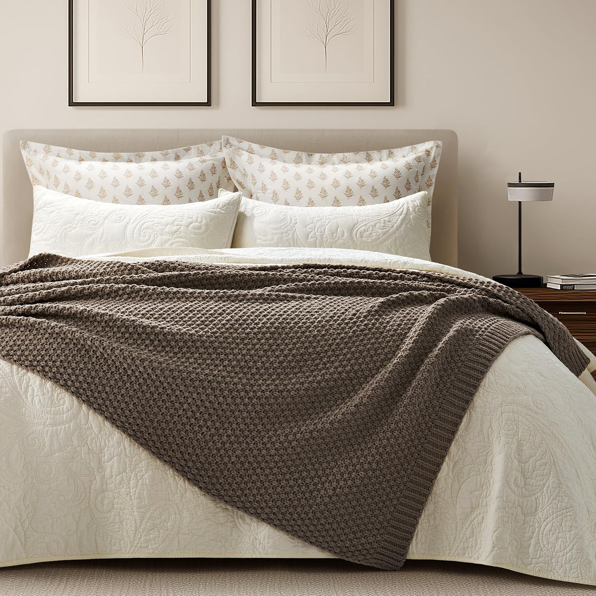 EVERGRACEHOME blanket on sofa styled for cozy movie nights and conversations.