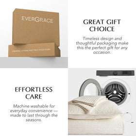 Evergracehome breathable cotton quilt keeps you cool in summer and warm in winter.