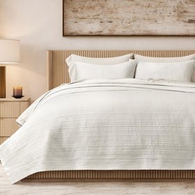Evergracehome channel-stitch quilt king offers a polished, modern focal point for the bedroom