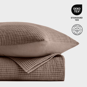 EVERGRACEHOME two pillow shams matched with the coverlet