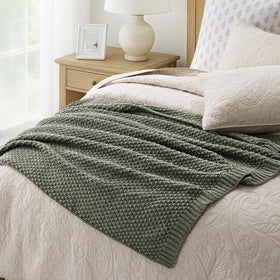 Evergracehome folded-at-foot-of-bed blanket showcased at the bed foot.