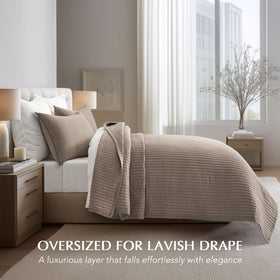 EVERGRACEHOME garment-washed finish quilt for soft, relaxed feel.