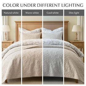 Evergracehome king-size quilt with two shams for complete coverage.