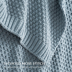 EVERGRACEHOME moss-stitch-detail-throw-bed adds elegant texture.